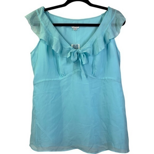 MIMI MATERNITY Light Blue Silk Blouse‎ - NWT